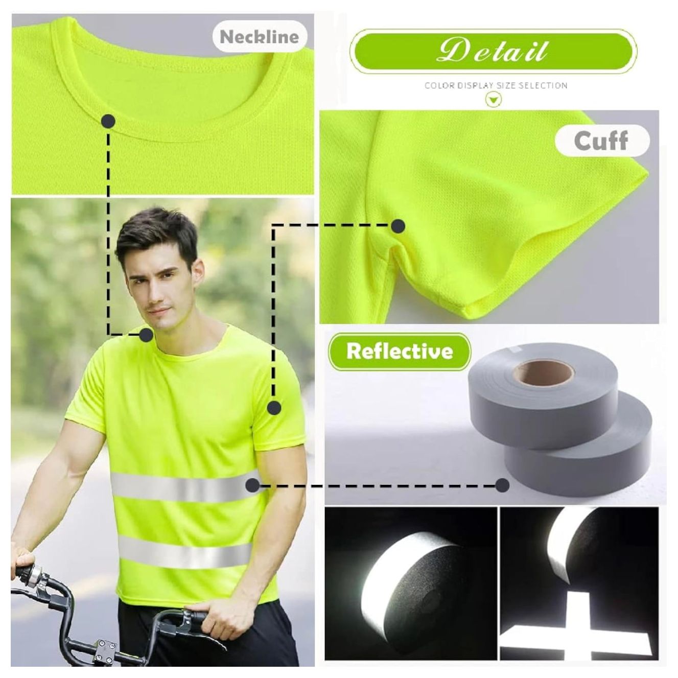 High Visibility Reflective Safety T-Shirts Custom Your Logo