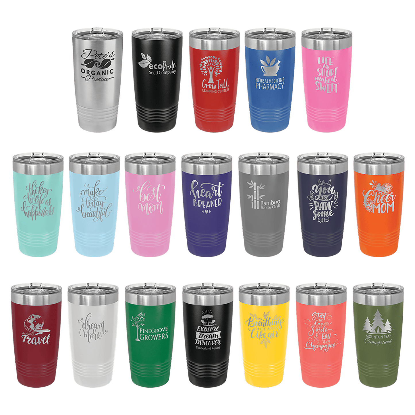 Polar Camel 20 oz Insulated Ringneck Tumbler with Slider Lid w/Logo